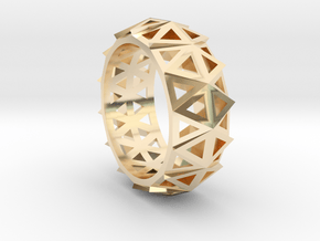 Brilliant Facets - Triangle Ring in 14K Yellow Gold
