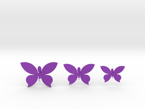 Butterflies On Your Wall in Purple Processed Versatile Plastic
