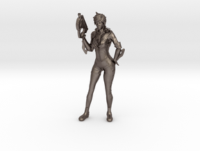Tracer Statue in Polished Bronzed Silver Steel