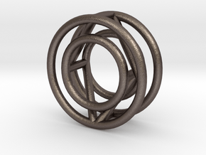O in Polished Bronzed Silver Steel