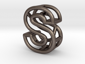 S in Polished Bronzed Silver Steel