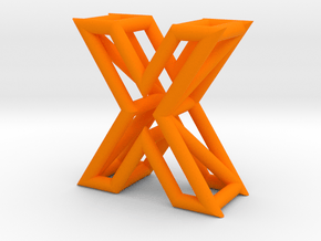 X in Orange Processed Versatile Plastic