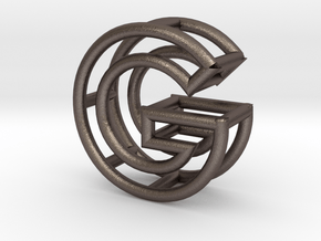 G in Polished Bronzed Silver Steel