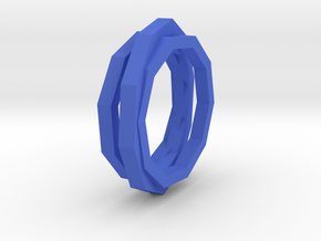 faceted ring in Blue Processed Versatile Plastic