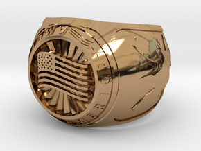 America Ring 24mm in Polished Brass