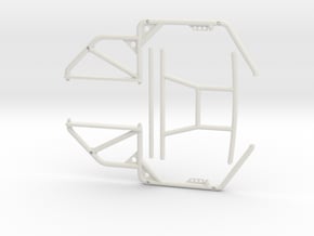 1/10 Scale Jeep Roll Cage in White Natural Versatile Plastic