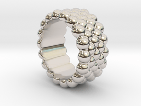 Bubbles Round Ring 32 – Italian Size 32 in Platinum