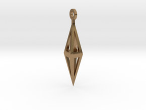 Brilliant Facets - Triangle Earrings in Natural Brass