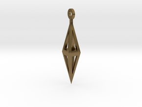 Brilliant Facets - Triangle Earrings in Natural Bronze