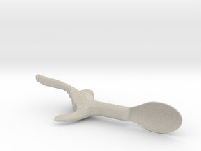 Right Hand Small Spoon in Natural Sandstone