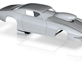 1/25 Pro Mod Camaro Flat Hood W Scoop in Tan Fine Detail Plastic