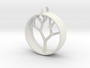 Natural Collection - Tree Pendant in White Natural Versatile Plastic