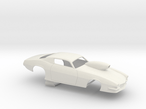 1/25 Pro Mod Camaro Flat Hood W Scoop in White Natural Versatile Plastic