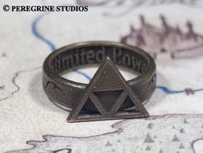 Ring - Triforce of Power in Polished Bronze Steel: 13 / 69