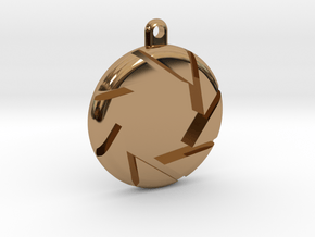 Aperture Pendant in Polished Brass