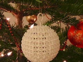 Starry Christmas Ball D77 in White Natural Versatile Plastic