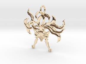 9Tails Kuubi Pendant in 14k Gold Plated Brass