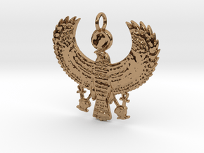 Horus Falcon Pendant in Polished Brass