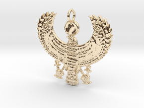 Horus Falcon Pendant in 14k Gold Plated Brass