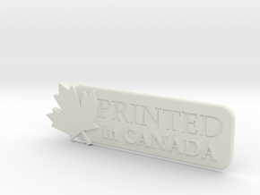 Printed In Canada in White Natural Versatile Plastic