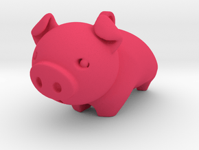 Cute Piggy in Pink Processed Versatile Plastic