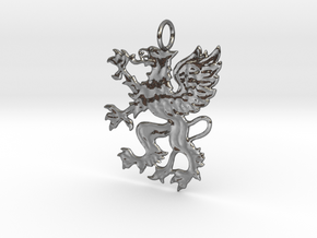 Griff Pendant in Polished Silver
