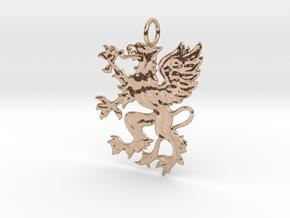 Griff Pendant in 14k Rose Gold Plated Brass