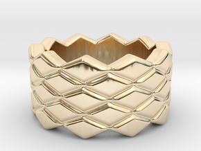 Rhombus Ring 20 – Italian Size 20 in 14K Yellow Gold