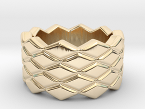Rhombus Ring 22 – Italian Size 22 in 14K Yellow Gold