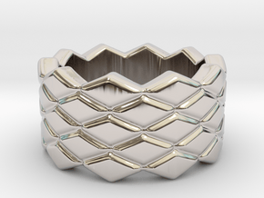 Rhombus Ring 23 – Italian Size 23 in Platinum