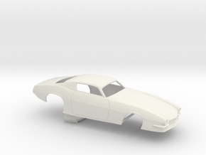 1/18 Pro Mod 73 Camaro Flat Hood in White Natural Versatile Plastic