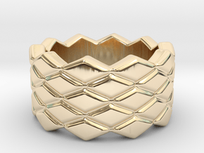 Rhombus Ring 25 – Italian Size 25 in 14K Yellow Gold