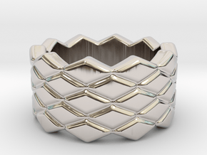 Rhombus Ring 25 – Italian Size 25 in Platinum