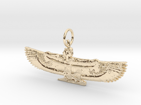 Maat Pendant in 14k Gold Plated Brass