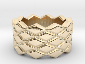 Rhombus Ring 26 – Italian Size 26 in 14K Yellow Gold