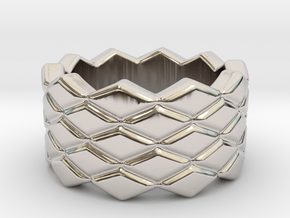 Rhombus Ring 26 – Italian Size 26 in Platinum
