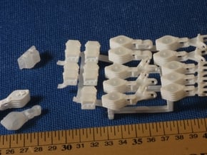 Logging Pulleys HO Scale in Smooth Fine Detail Plastic