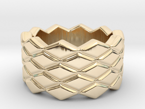 Rhombus Ring 27 – Italian Size 27 in 14K Yellow Gold