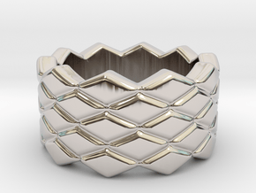 Rhombus Ring 27 – Italian Size 27 in Platinum