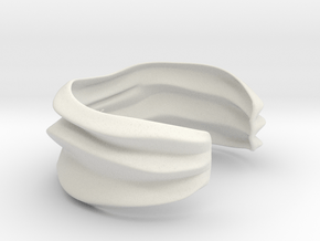Lunar | Unisex Bracelet  in White Natural Versatile Plastic: Medium