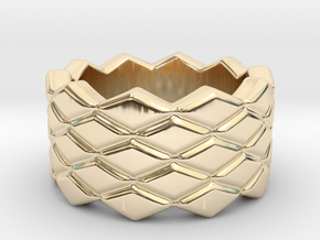 Rhombus Ring 28 – Italian Size 28 in 14K Yellow Gold