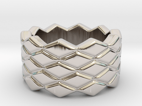 Rhombus Ring 28 – Italian Size 28 in Platinum