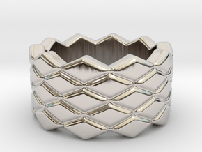 Rhombus Ring 29 – Italian Size 29 in Platinum