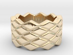 Rhombus Ring 30 – Italian Size 30 in 14K Yellow Gold