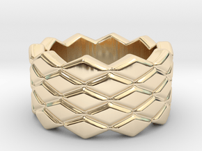 Rhombus Ring 31 – Italian Size 31 in 14K Yellow Gold