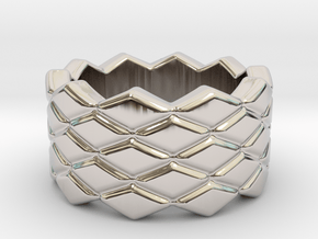 Rhombus Ring 31 – Italian Size 31 in Platinum