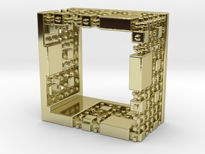 Menger Mondrian Matrix Ring in 18k Gold