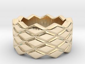 Rhombus Ring 32 – Italian Size 32 in 14K Yellow Gold