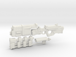 1/18th Scale Railgun Extended Sprue in White Natural Versatile Plastic