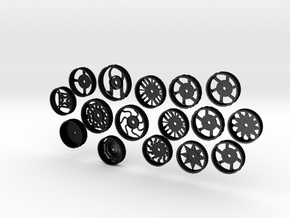 MiniFloppyBot-WheelKit in Matte Black Steel